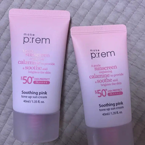 [BUNJANG] Make P:rem Soothing Pink Tone-Up Sun Cream / 메이크프렘 수딩 핑크 톤업 선크림