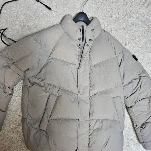 [BUNJANG] National Geographic Beige Short Padded Jacket / 네셔널 베이지색 숏 패딩