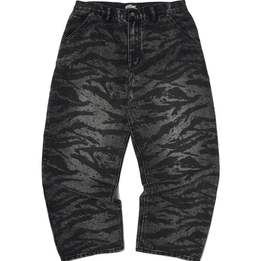 [BUNJANG] WEcanders Kellogg's Tiger Camo Denim Pants Black XL / 위캔더스 KELLOGGS TIGER CAMO DENIM 팬츠 청바지 블랙 XL