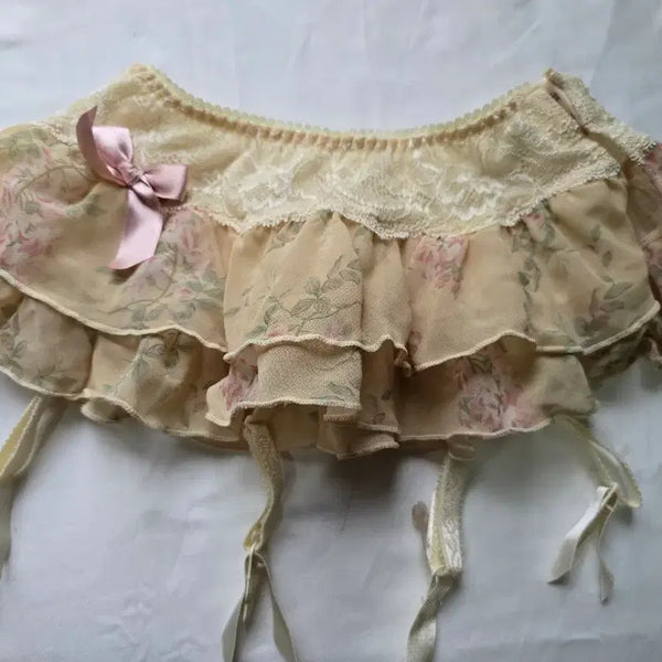 [BUNJANG] Vintage Floral Lace Garter Belt / 빈티지 플로럴 레이스 가터벨트 (중고)