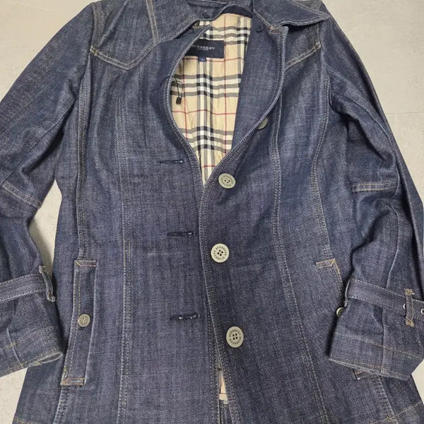 [BUNJANG] Burberry London Nova Check Quilted Lining Denim Jacket / 버버리 런던 노바체크 퀼팅 내피 데님 자켓