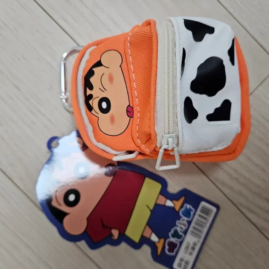 [BUNJANG] Crayon Shin-chan Orange Pouch Coin Purse Keychain / 짱구 파우치 오렌지.백팩동전지갑키링