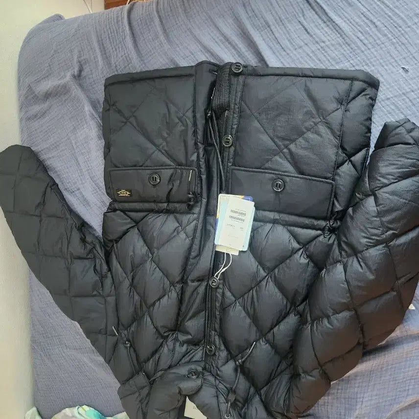 [BUNJANG] Hazzys Quilting Padded Jumper Black / 헤지스 퀼팅 패딩 점퍼 블랙
