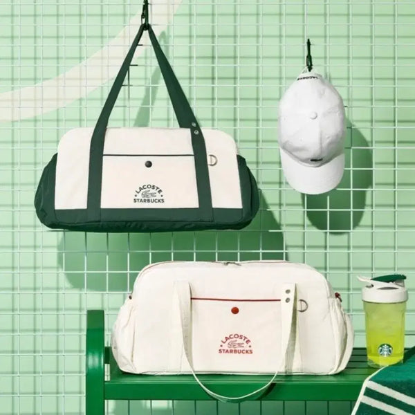 [BUNJANG] Starbucks x Lacoste Multi Bag Boston Bag / 스타벅스 라코스테 콜라보 멀티플백 보스턴백 가방 미개봉 새상품