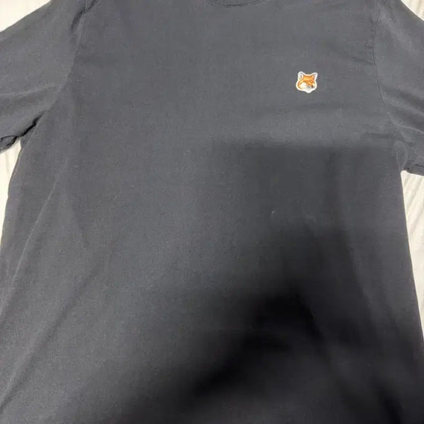[BUNJANG] Maison Kitsuné Fox Head Patch Regular T-shirt Black / 메종 키츠네 폭스 헤드 패치 레귤러 티셔츠 블랙