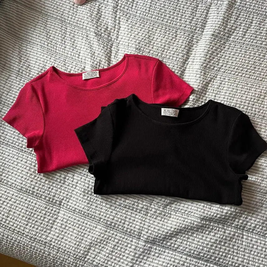 [BUNJANG] More Than Yesterday Lulu T-Shirt Bundle Set / 모어댄예스터데이 루루 티셔츠 2개 일괄