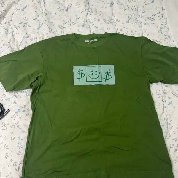 [BUNJANG] Uniqlo CPFM SpongeBob Collaboration T-Shirt - Green XL / 유닐클로 CPFM 반팔티셔츠 그린 xl