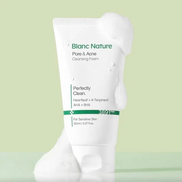 [BUNJANG] Blanc Nature Acne Cleansing Foam Set / 새상품 블랑네이처 아크네 클렌징폼 세트(반택가능)