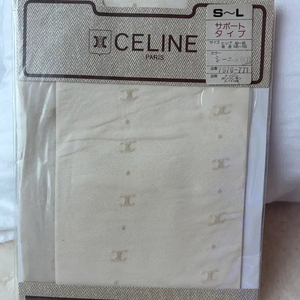 [BUNJANG] Celine Logo Sheer Tights Beige / 셀린느 로고 팬티스타킹 베이지