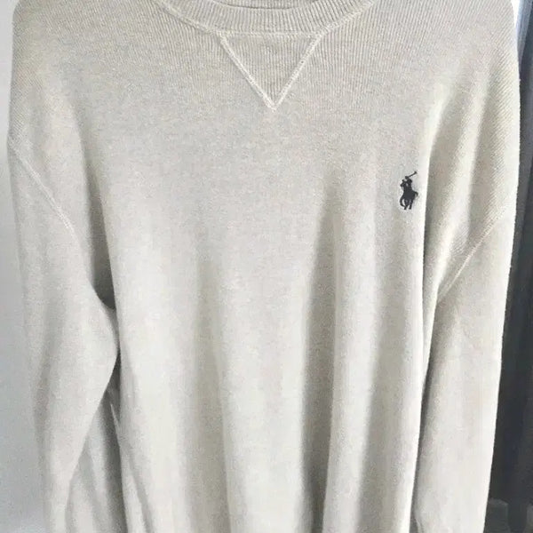 [BUNJANG] Beige Sweatshirt Knit / 맨투맨 베이지 니트