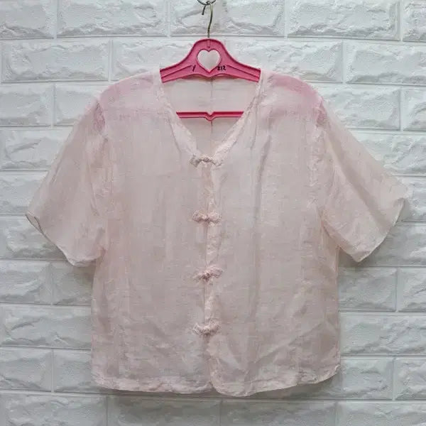 [BUNJANG] Korean Traditional Linen Shirt (Jeogori) with Knot Detail - Size 55S / 156 여성모시셔츠 모시저고리 매듭 55S 키150-160/창고갤러리