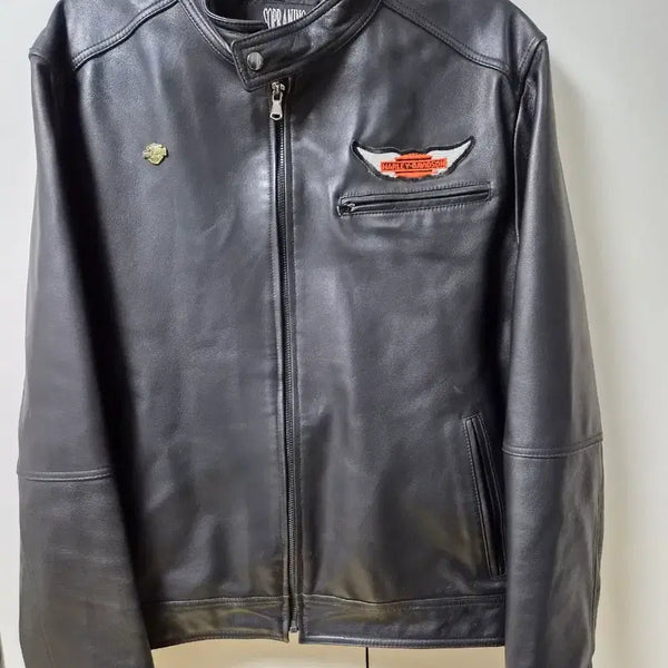 [BUNJANG] SOPRANINO Custom Harley-Davidson Patch Genuine Leather Jacket / 할리데이비슨(커스텀)양가죽 자켓 /택사이즈 95
