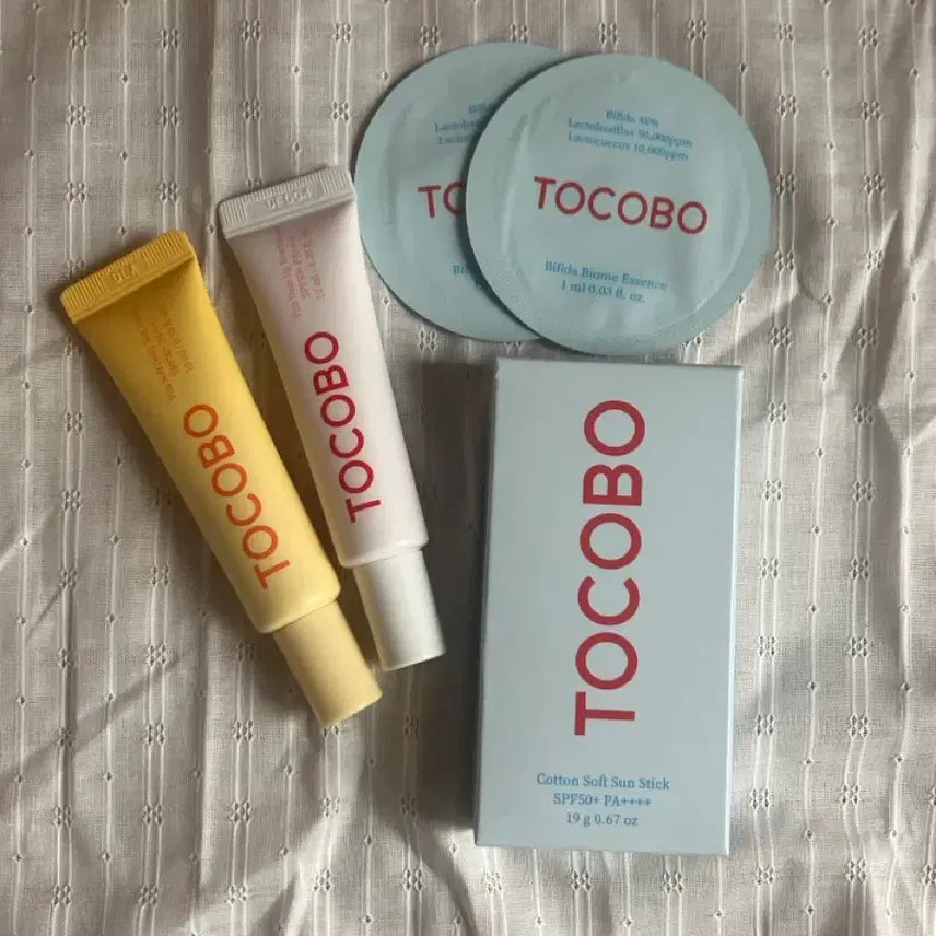 [BUNJANG] Tocobo Cotton Soft Sun Stick SPF50+ PA++++ with Free Gifts (Tone-Up Sun Cream, Sun Lotion + Essence) / 토코보 코튼 소프트 선스틱 {+사은품(톤업선크림,선로션+에센스)}