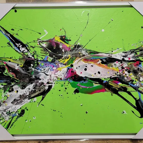 [BUNJANG] Lee Kyung-bum Original Oil Painting Abstract Framed Art / 이경범 유화 원화 추상화 그림액자