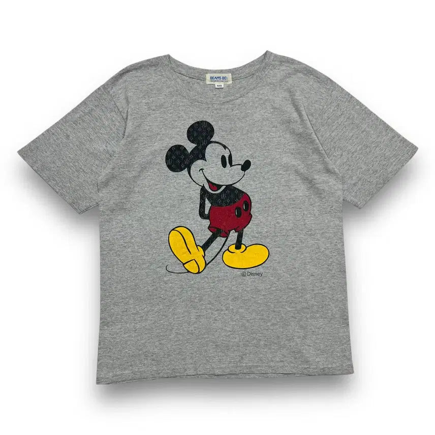 [BUNJANG] BEAMS BOY Disney Mickey Monogram Short Sleeve T-Shirt / 빔즈 보이 디즈니 미키 모노그램 반팔 티셔츠