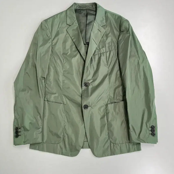[BUNJANG] Prada Khaki Nylon Button Jacket - Size 46 / [정품/46] 프라다 카키 나일론 버튼 자켓
