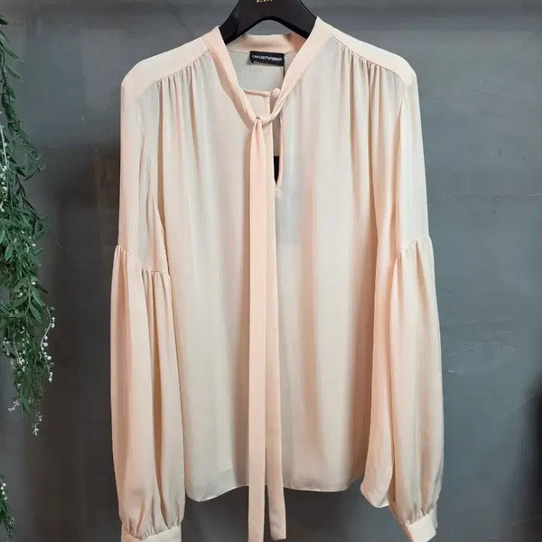 [BUNJANG] Emporio Armani Pink Silk Balloon Blouse / 엠포리오 아르마니 블라우스 핑크 실크 벌룬