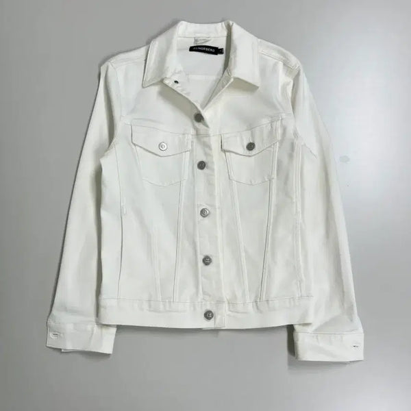 [BUNJANG] J.Lindeberg White Denim Trucker Jacket / [정품/S] 제이린드버그 화이트 데님 트러커 자켓