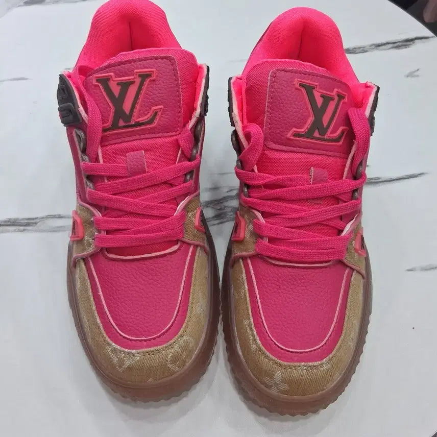 [BUNJANG] Women's Pink Sneakers Casual Shoes / 여성 핑크 스니커즈
