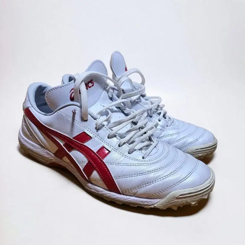 [BUNJANG] Asics Soccer Cleats White/Red / 아식스 축구화 흰색/빨간색