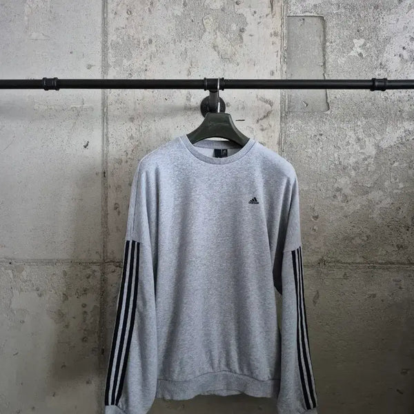 [BUNJANG] Adidas Unisex Sweatshirt - Gray, Size S / 아디다스 간절기 맨투맨 (공용S/TS1