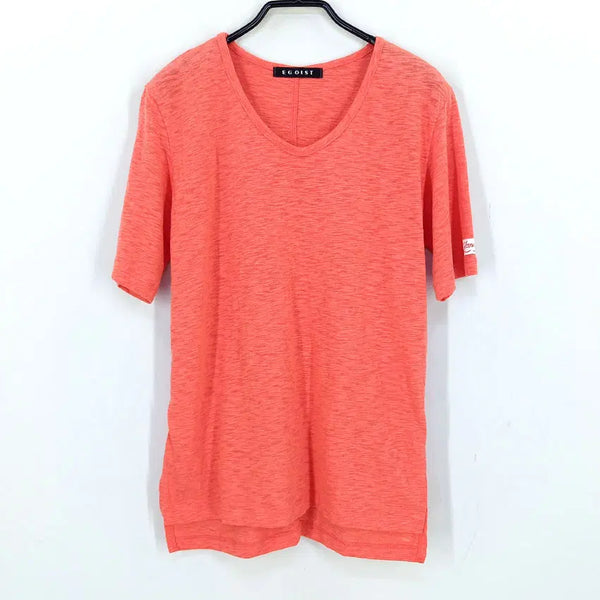 [BUNJANG] EGOIST Women's Summer Round Neck Short Sleeve T-Shirt Deep Coral F / 에고이스트 여성 여름 라운드반팔티 딥코랄F (HU46496)