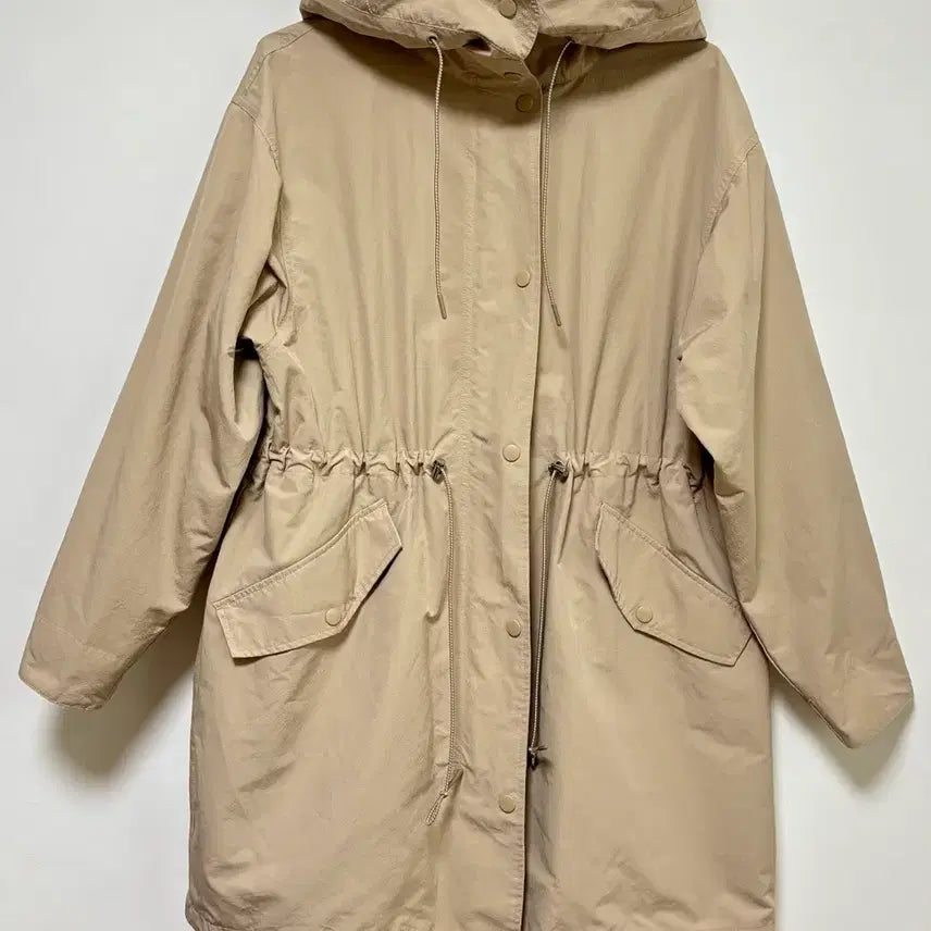 [BUNJANG] H&M Beige Hooded Windbreaker Jacket Size S / H&M 베이지색 후드 바람막이 자켓 S