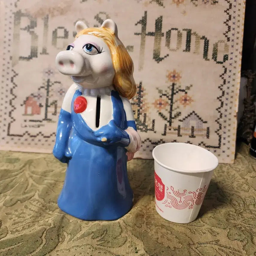 [BUNJANG] Portuguese Hand-Painted Ceramic Piggy Bank 20.4cm / 포르투갈 도자기 저금통 핸드 페인티드 높이20.4cm