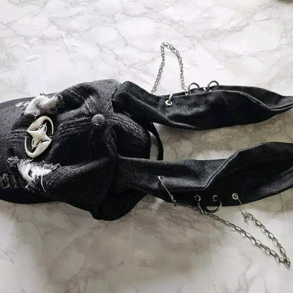 [BUNJANG] Y2K Denim Rabbit Ear Cap / Y2K 데님 토끼귀캡 뉴진스모자
