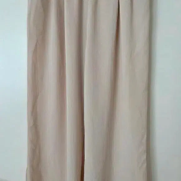 [BUNJANG] Light Beige Wide Straight Slacks / 연베이지 와이드일자 팬츠