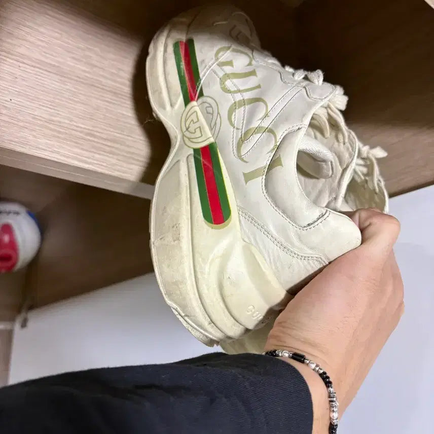 [BUNJANG] Gucci Rhyton Sneakers White/Beige / 구찌 스니커즈 화이트/베이지 280