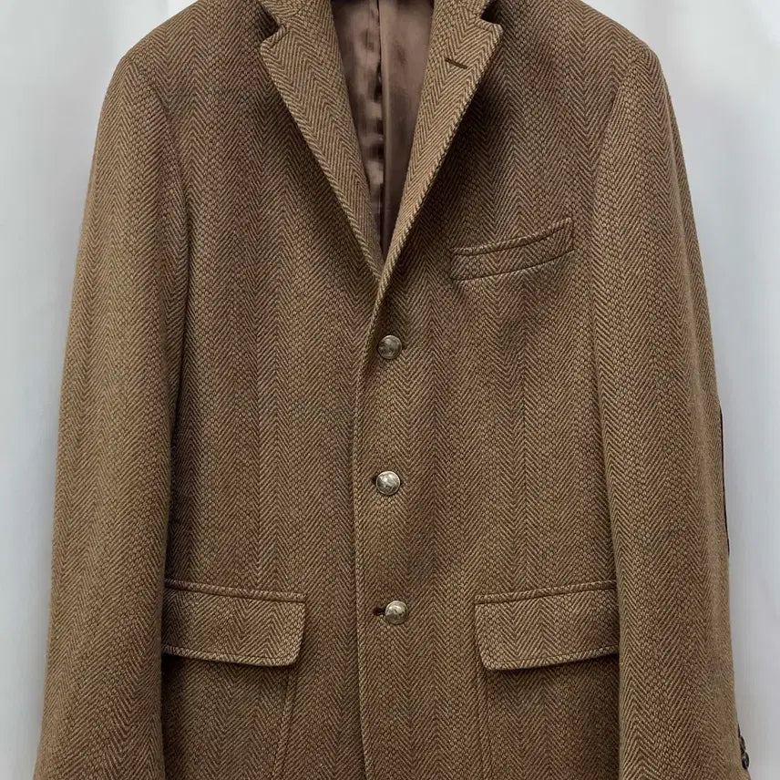 [BUNJANG] Polo Ralph Lauren Italian Herringbone Wool Suede Buffalo Hunting Sport Coat Jacket / 폴로 랄프로렌 이탈리아산 헤링본 울 스웨이드 버팔로 헌팅 스포츠 코트 자켓