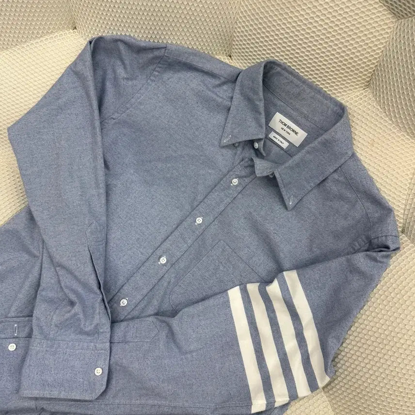 [BUNJANG] Thom Browne Flannel Shirt Light Blue / 톰브라운 셔츠