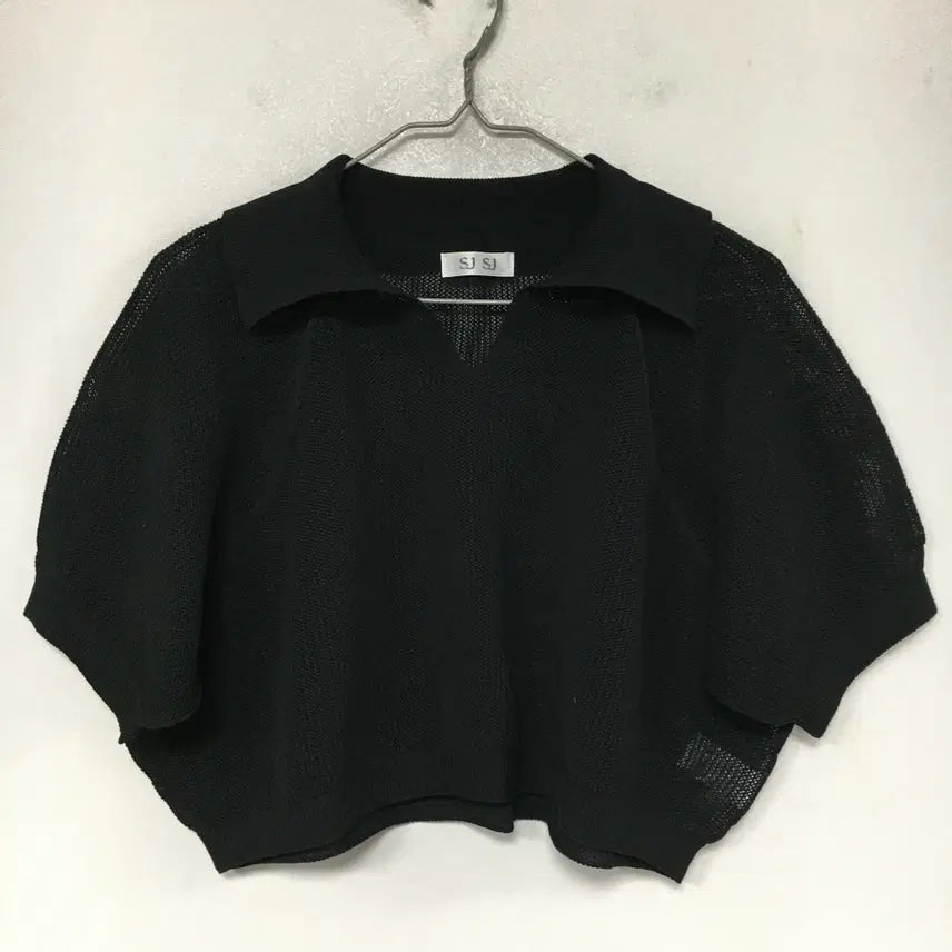 [BUNJANG] SJSJ Kara Neck Crop Knit / 24 SJSJ 에스제이 카라넥 크롭 니트