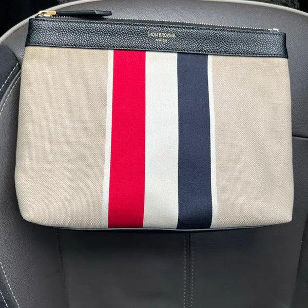 [BUNJANG] Thom Browne Tricolor Stripe Pouch / 톰브라운 삼선 파우치 팔아요