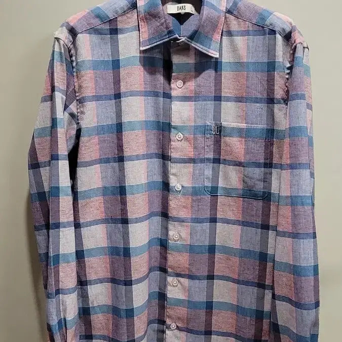 [BUNJANG] Daks Men's Linen Check Shirt / 닥스 남성 마 체크 남방