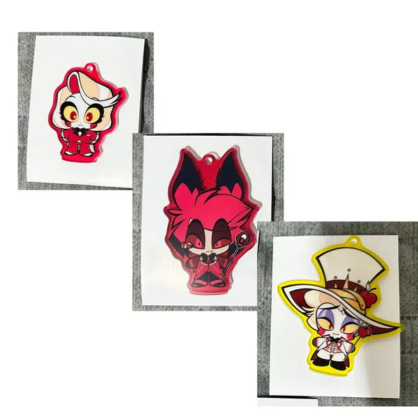 [BUNJANG] Hazbin Hotel Acrylic Keychain Bundle Set / 해즈빈호텔 더현대 팝업 아크릴 키홀더 찰리 루시퍼 알래스터 일괄 판매
