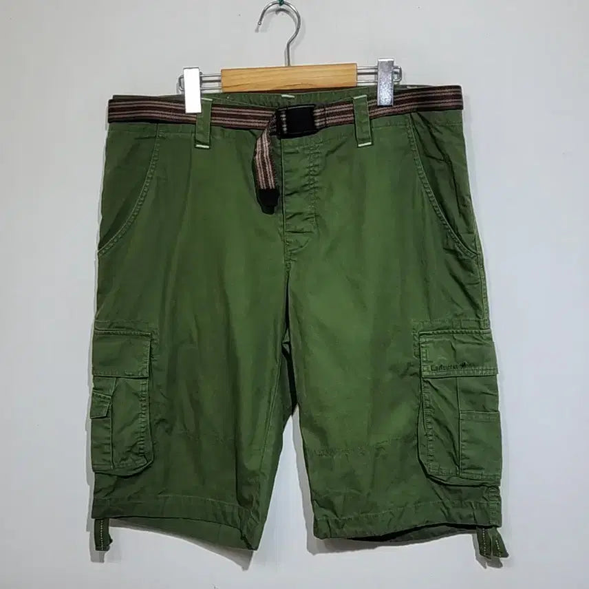[BUNJANG] Lafuma Cargo Shorts Khaki Outdoor Hiking Plus Size Half Pants / (38) 라푸마 카고 반바지 녹색 아웃도어 등산복 빅사이즈 하프팬츠