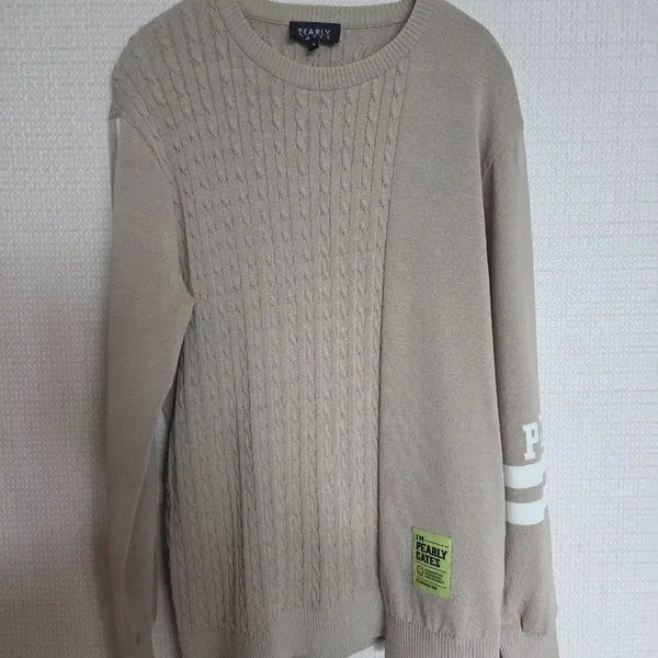 [BUNJANG] Parry Gates Cable Knit Sweater Beige Men's 95 / 파리게이츠 케이블 니트 베이지