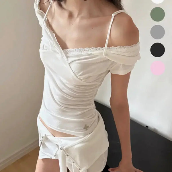 [BUNJANG] 2000 Archives Reya Lace Top White / 새상품 2000아카이브스 레야 레이스 탑 화이트