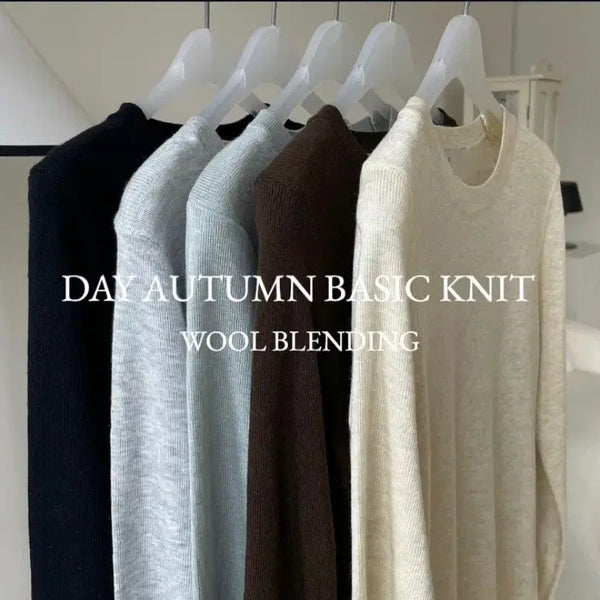 [BUNJANG] Ezer Deiratum Basic Wool Knit Bundle Set / ezer 에제르 데이어텀 베이직 니트 5장일괄판매(새제품)