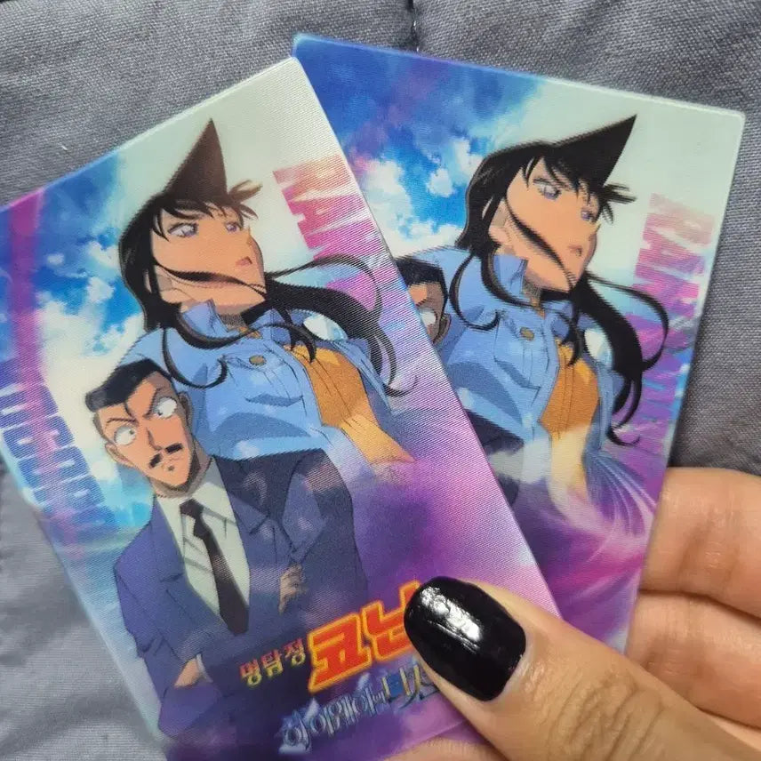 [BUNJANG] Detective Conan: The Darkest Nightmare Lenticular Kogoro & Ran / 명탐정 코난 하이웨이의 타천사 극장판 렌티큘러 코고로,란
