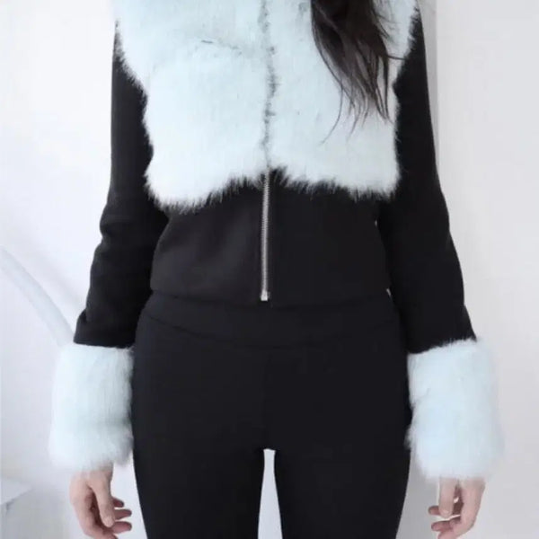 [BUNJANG] Klatter Rounding Fur Zip-up Black / 클라따 라운딩 퍼 집업 블랙