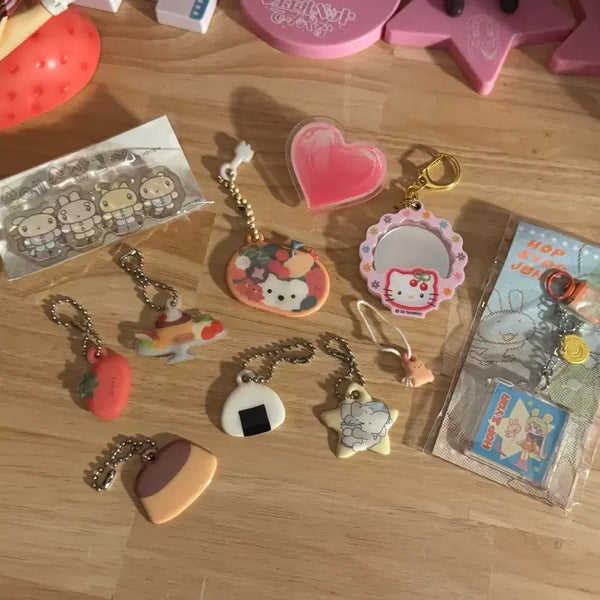 [BUNJANG] Hello Kitty Mirror Keyring Bundle Set / 헬로키티 거울키링 작가님 잡화 키링 일괄 세트