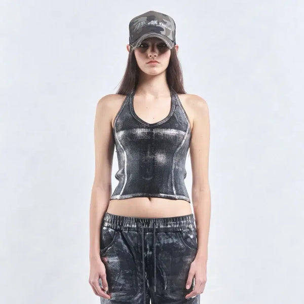 [BUNJANG] 2000 Archives Halterneck Top / 2000아카이브스 홀터넥 탑