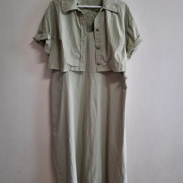 [BUNJANG] EnC Two-Piece Shirt Dress Set / [EnC] 셔츠 원피스 세트 (투피스) 55~77
