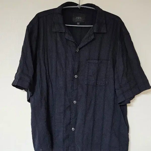 [BUNJANG] Zara Short Sleeve Shirt Navy (Excellent Condition) / 자라 반팔 셔츠 네이비(a급)