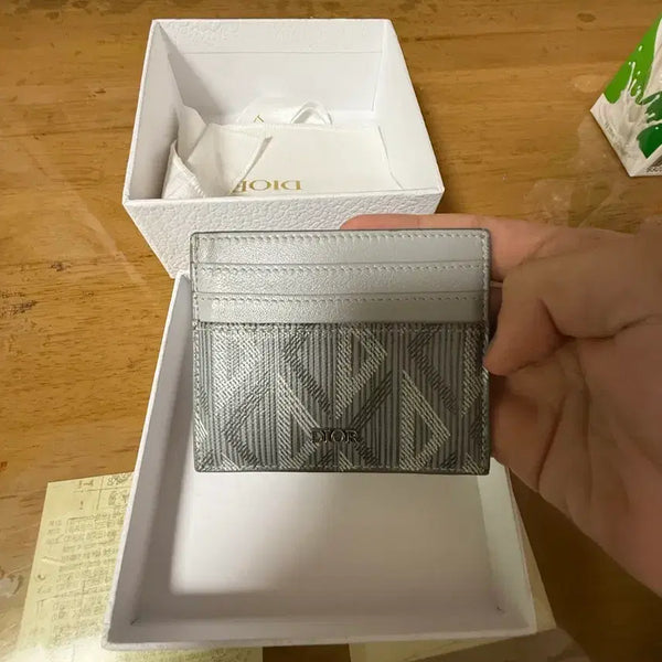 [BUNJANG] Dior CD Diamond Canvas Card Holder / 디올 CD 다이아몬드 캔버스 카드지갑