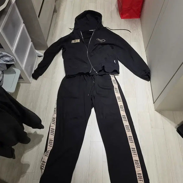 [BUNJANG] Freedom Roughdiesel Hooded Zip-up Setup / 프리덤 러프디젤 후드집업 셋업