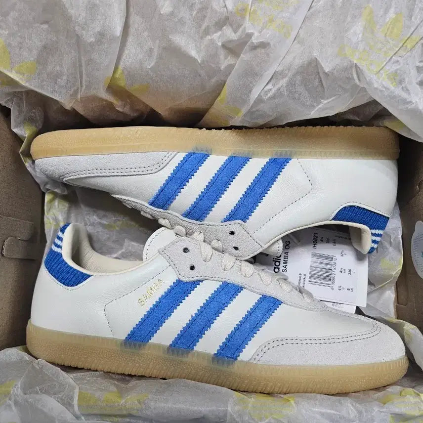[BUNJANG] Adidas Samba OG White/Blue (Size 270) - New / 아디다스 삼바 OG 흰파 270사이즈 새제품(택포)
